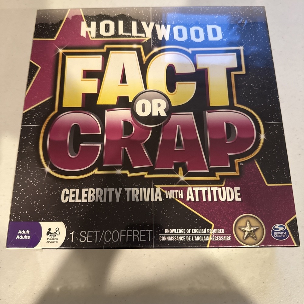 Hollywood Fact or Crap Celebrity Trivia Spin Master Game New Sealed